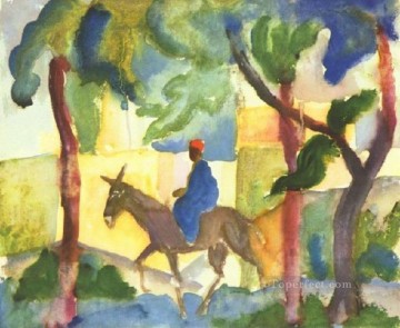 抽象的かつ装飾的 Painting - ロバの馬の男 表現者